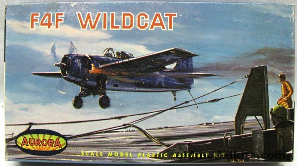 Aurora 1/65 Grumman F4F Wildcat, 497-70 plastic model kit